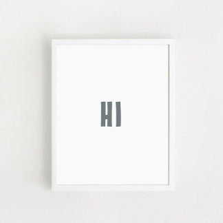 Children's wall decor "HI" Poster