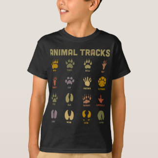 Children's Wild Animal Tracks Childrens Learning T-Shirt