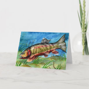 Children's Winning Artwork: golden trout Holiday Card