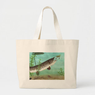 Children's Winning Artwork: northern pike Large Tote Bag