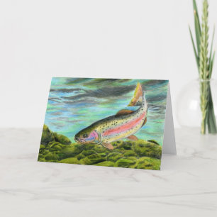 Children's Winning Artwork: rainbow trout Holiday Card