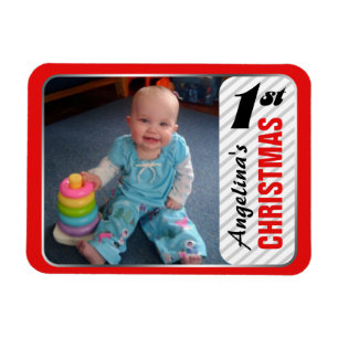 Child's 1st Christmas 4"x3" Photo Magnet