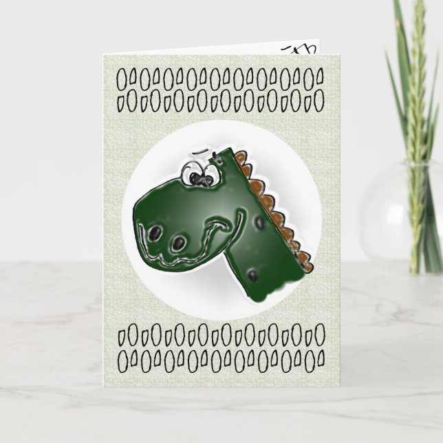 Childs 3rd Birthday 3D Dinosaur Card (Front)