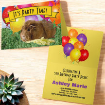 Child's Animal Birthday Party Guinea Pig Balloons