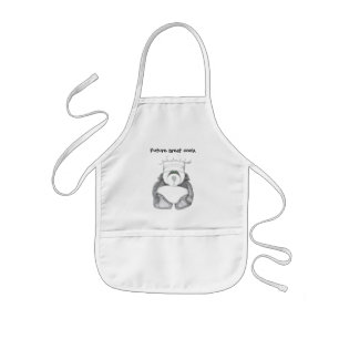 Childs Apron with Panda Bear Chef Picture