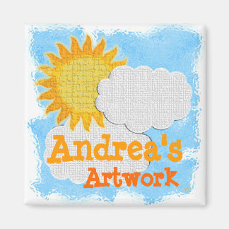 Childs Artwork (personalise) Magnet