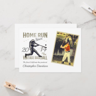 Childs Baseball Birthday Invitation