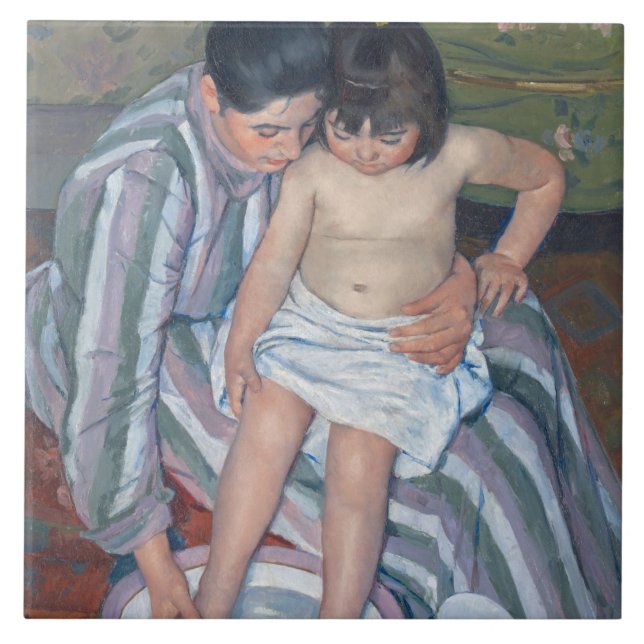 Child's bath, 1893 (oil on canvas) tile (Front)