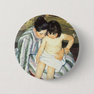 Child's Bath by Mary Cassatt Vintage Impressionism 6 Cm Round Badge