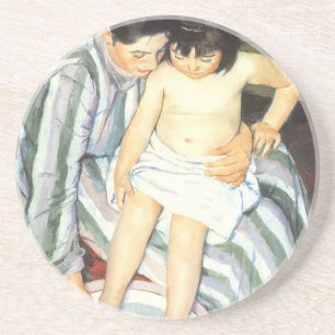 Child's Bath by Mary Cassatt Vintage Impressionism Coaster
