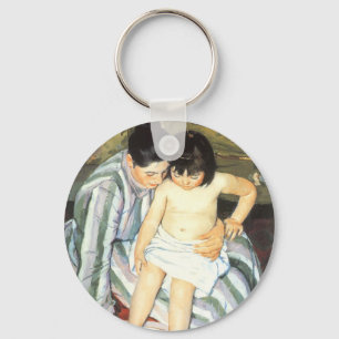 Child's Bath by Mary Cassatt Vintage Impressionism Key Ring