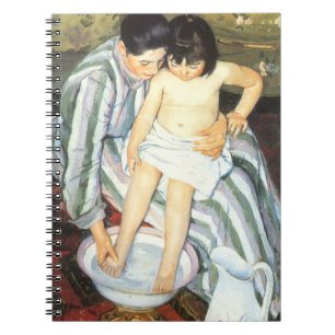 Child's Bath by Mary Cassatt Vintage Impressionism Notebook
