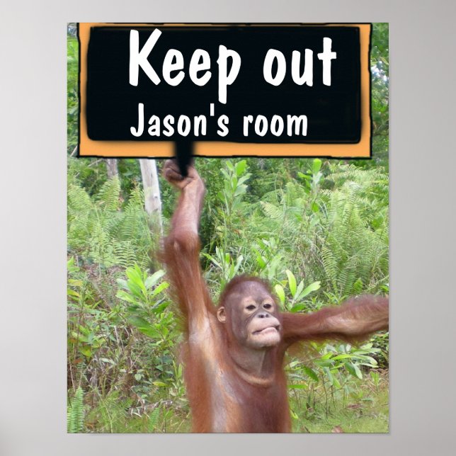 Child's Bedroom  Keep Out Privacy SIgn (Front)