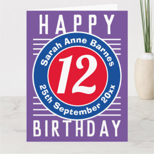 Child's Birthday Card with Age, Name, & Date