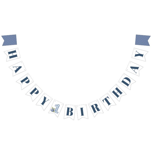 Child's Blueberry Berry First Birthday Bunting (All)