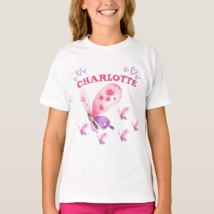 Child's Butterfly Heart, Add A Name T-Shirt