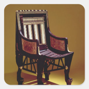 Child's chair, from the Tomb of Tutankhamun Square Sticker