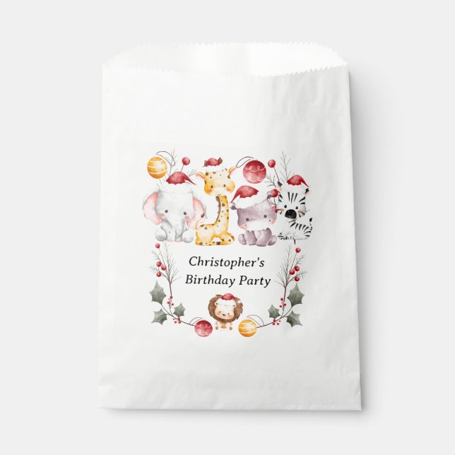 Child's Christmas Birthday Party Favour Bag (Front)