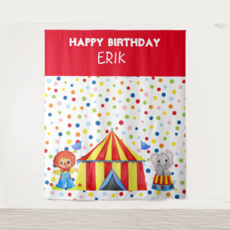Child's Circus Photo BackdropTapestry Tapestry