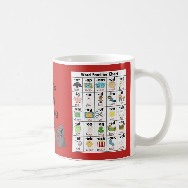 Childs Custom Early Reading Mug Rd 11oz By Zazz_it (Right)