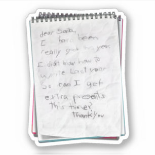 Child's Dear Santa Letter Christmas
