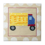 Child's Dump Truck by Chariklia Zarris Ceramic Tile<br><div class="desc">A great representation of a dump truck by Chariklia Zarris. Your children will want to take it off the wall and use it to move some dirt around the playroom. Purchase your copy now!</div>