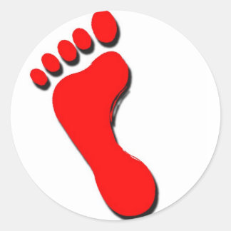 Child's Foot print Classic Round Sticker