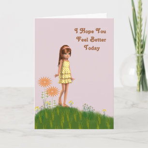 Child's Friend Get Well Card w Asthma.