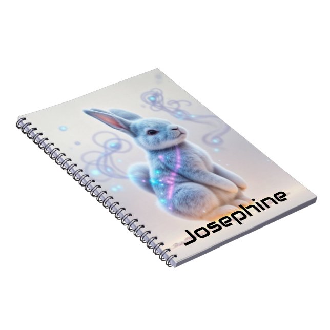 Childs Galaxy Blue Tinted Bunny Notebook (Right Side)