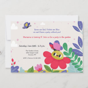 Child's Garden Party Invitation