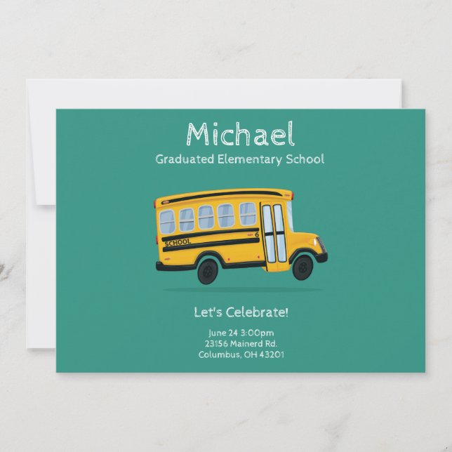 Child's Graduation Party Invitation - Editable (Front)