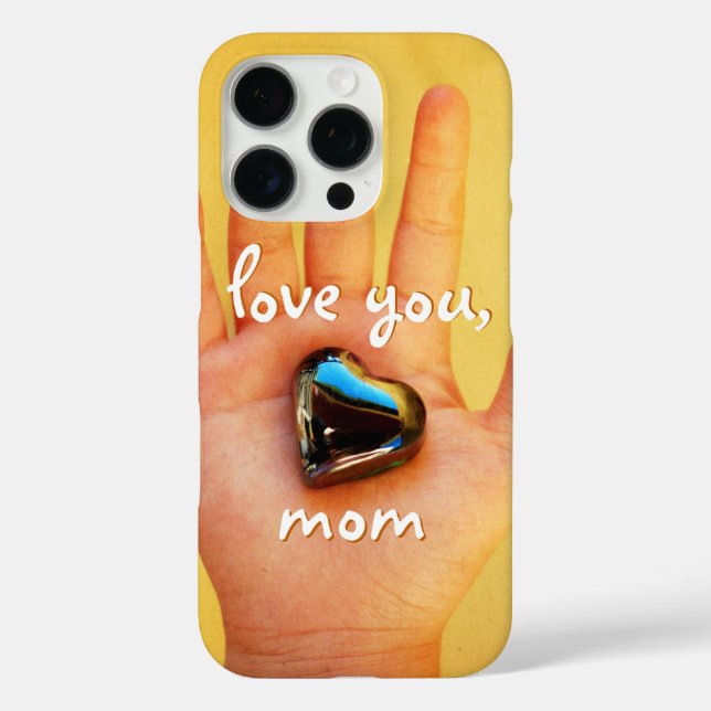 Child's Hand Blue Heart Photography Love You Mum Case-Mate iPhone Case (Back)