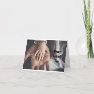 Child's Hand With Father's Hand Card