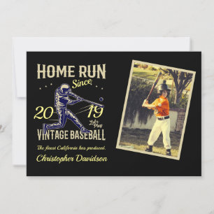 Childs Little League Baseball Birthday Invitation
