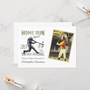 Childs Little League Baseball Birthday Invitation