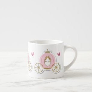 Child's Mug - Princess Carriage Glitter Hearts