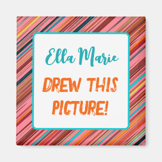 Childs Name Artwork Fridge Magnet