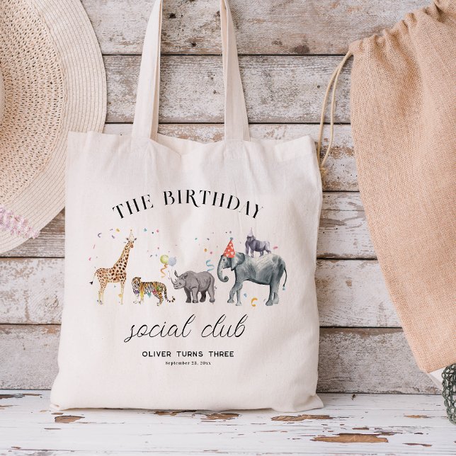 Childs Name Party Animal | Birthday Favour  Tote Bag (Creator Uploaded)