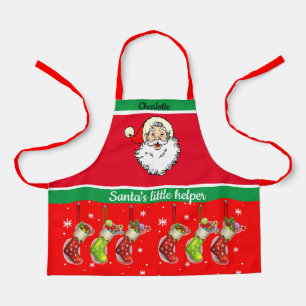 Child's Name Santa's Helper Baking with Mom Apron
