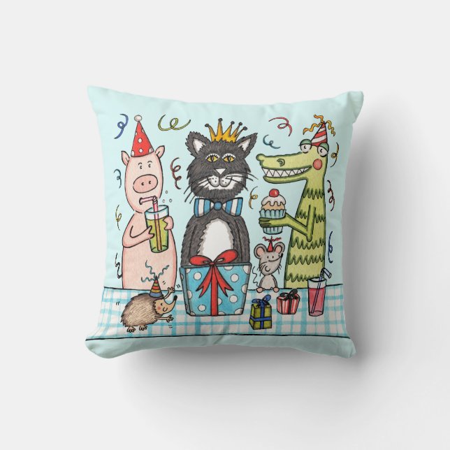 Child's Party Animals Cushion (Front)