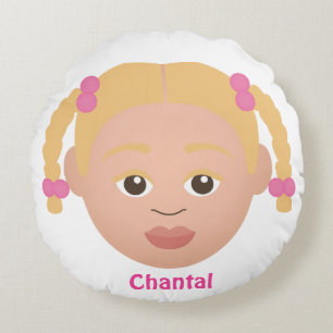 Child's Personalised #NaturalHair Round Cushion