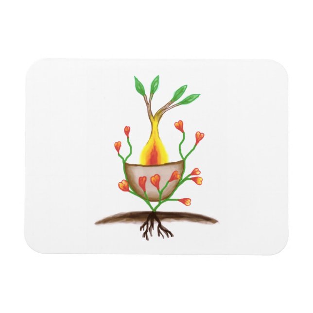Child's Plant Art Magnet (Horizontal)