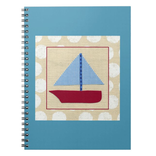 Child's Sailboat by Chariklia Zarris Notebook (Front)