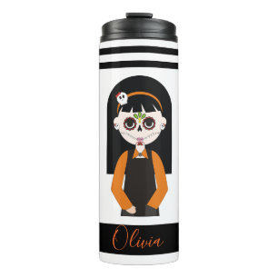 Childs Sugar Skull Girl Thermal Tumbler