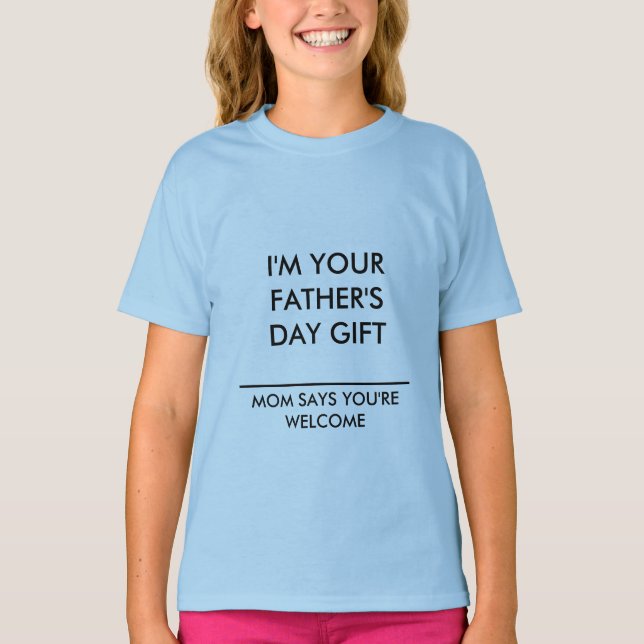 CHILDS T-SHIRT FATHERS DAY MESSAGE BY ZAZZ_IT (Front)