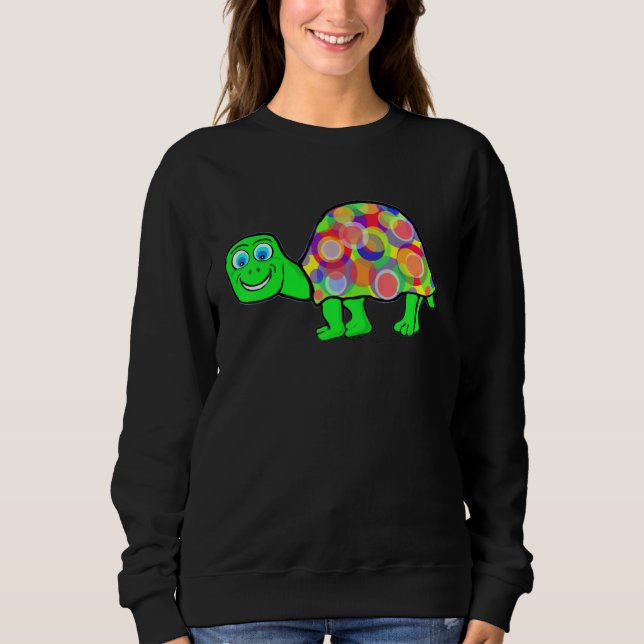 Childs Turtle To Tortoise Abstract Colour Circles  Sweatshirt (Front)