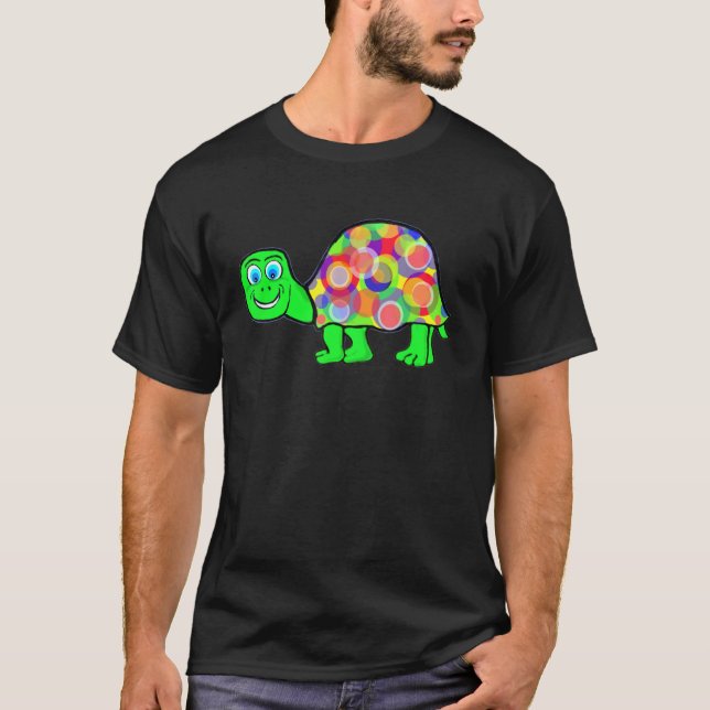 Childs Turtle To Tortoise Abstract Colour Circles  T-Shirt (Front)
