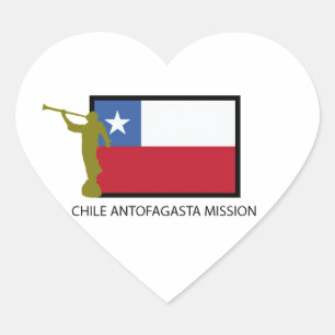 Chile Antofagasta Mission LDS CTR Heart Sticker