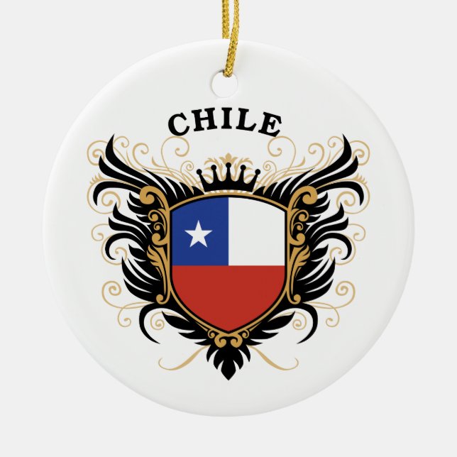 Chile Ceramic Tree Decoration (Front)