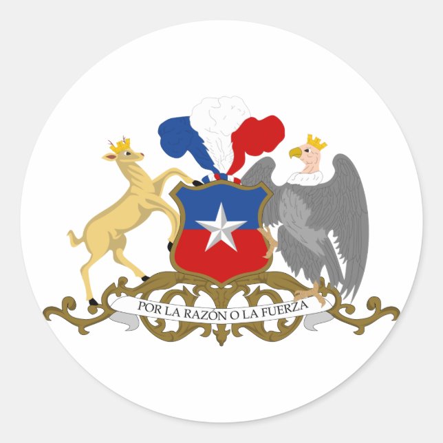 Chile, Chile Classic Round Sticker (Front)